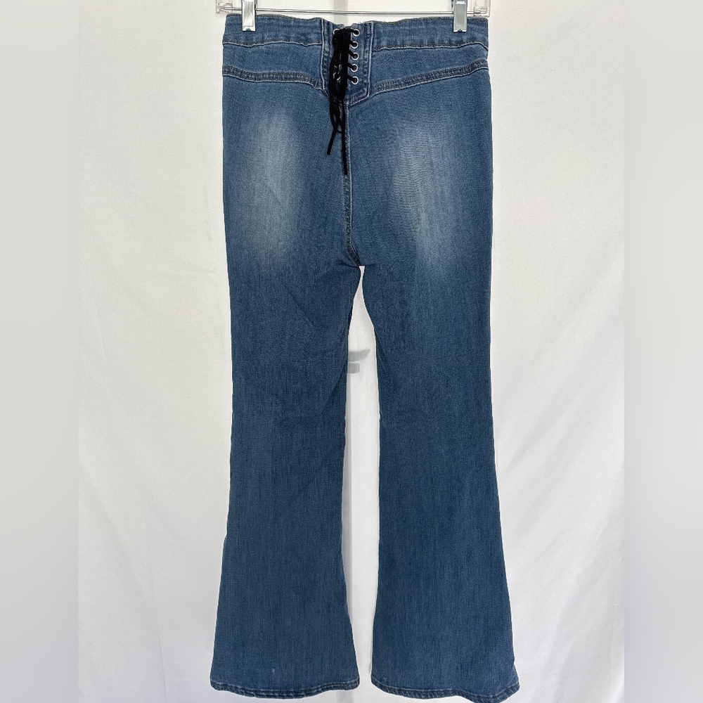 S.O.N.G. Lace Up Back Flare Jeans Size 5/27